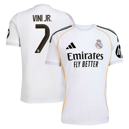 Vini Jr. Real Madrid adidas 2025/26 Home Replica Jersey - White