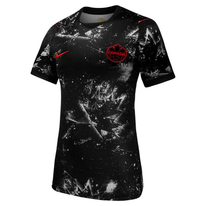 Canada Soccer Nike Women's 2026 Away Stadium Replica Jersey - Black