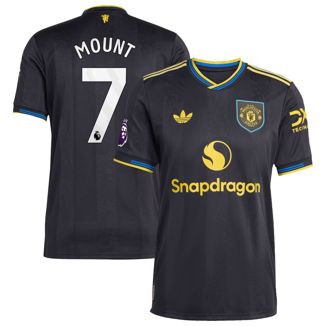Mason Mount Manchester United adidas 2025/26 Third Authentic Player Jersey - Black