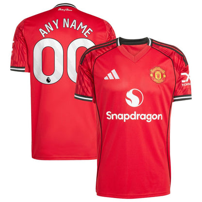 Manchester United adidas Home 2025/26 Custom Replica Jersey - Red