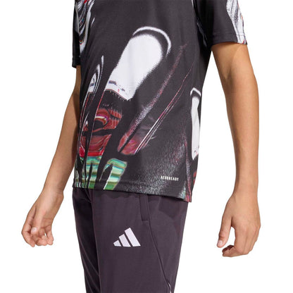 Manchester United adidas Youth 2025/26 Pre-Match Training Jersey - Black