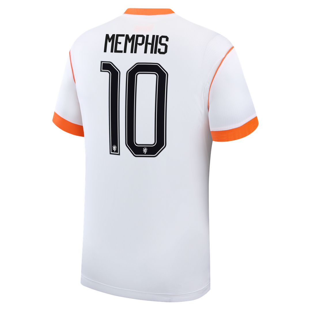 Memphis Depay Netherlands National Team Nike 2026 Away Stadium Replica Jersey - White