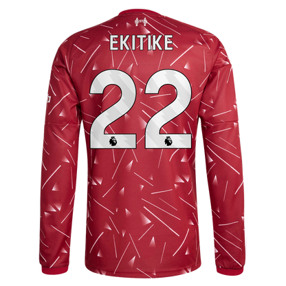 Hugo Ekitike Liverpool adidas 2026/27 Home Replica Long Sleeve Jersey - Red
