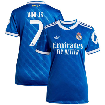 Vinicius Junior Real Madrid adidas Women's 2025/26 Third Replica Player Jersey - Blue