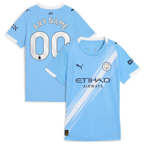 Manchester City Puma Women's 2025/26 Home Replica Custom Jersey - Sky Blue