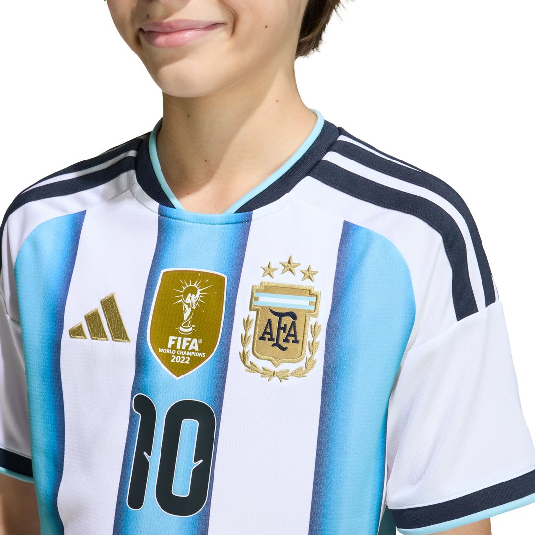 Lionel Messi Argentina National Team adidas Youth 2026 Home Replica Jersey - White