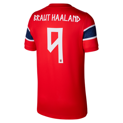 Erling Haaland Norway National Team Nike Youth 2026 Home Stadium Replica Jersey - Red