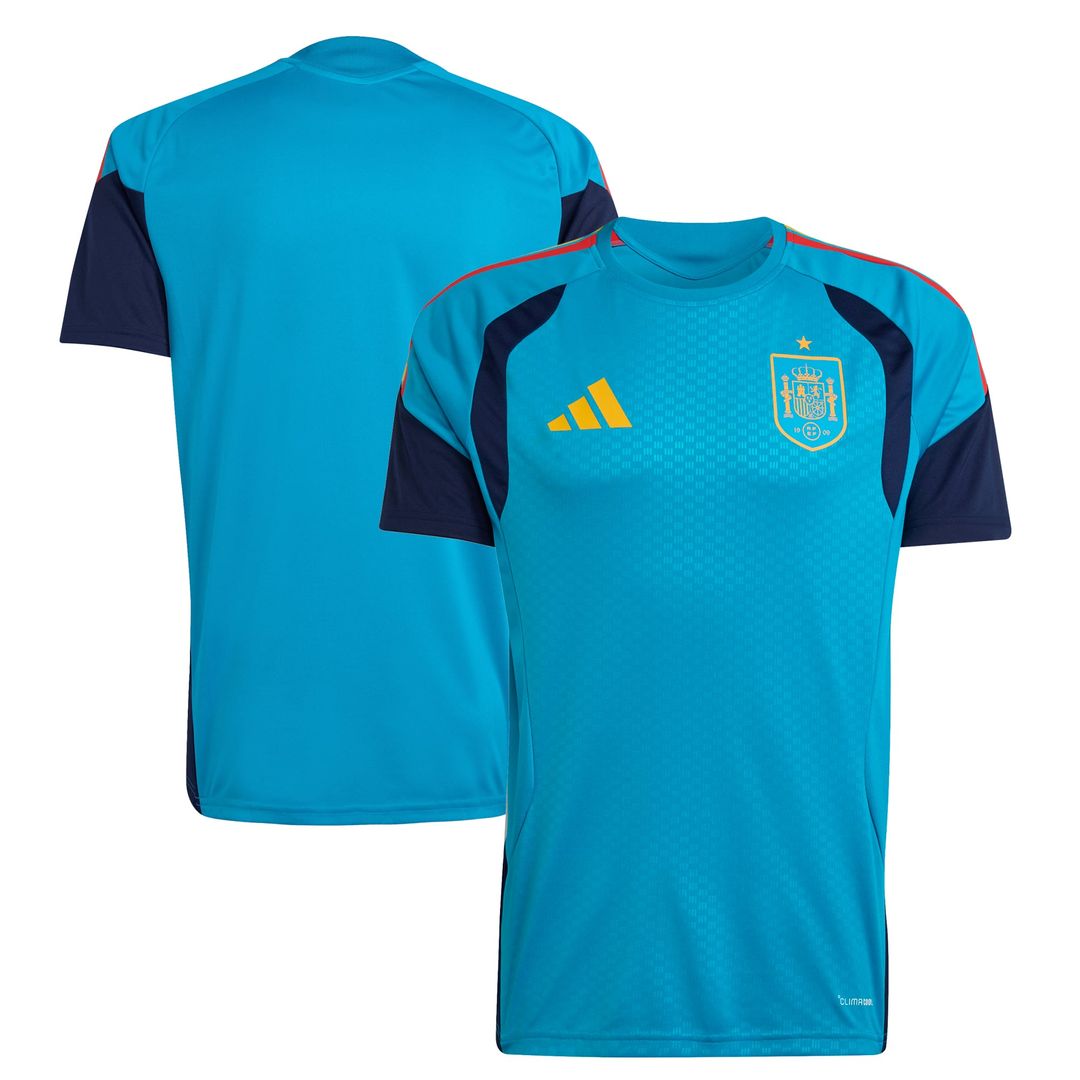 Spain National Team adidas 2026 Home Tiro Training Jersey - Turquoise
