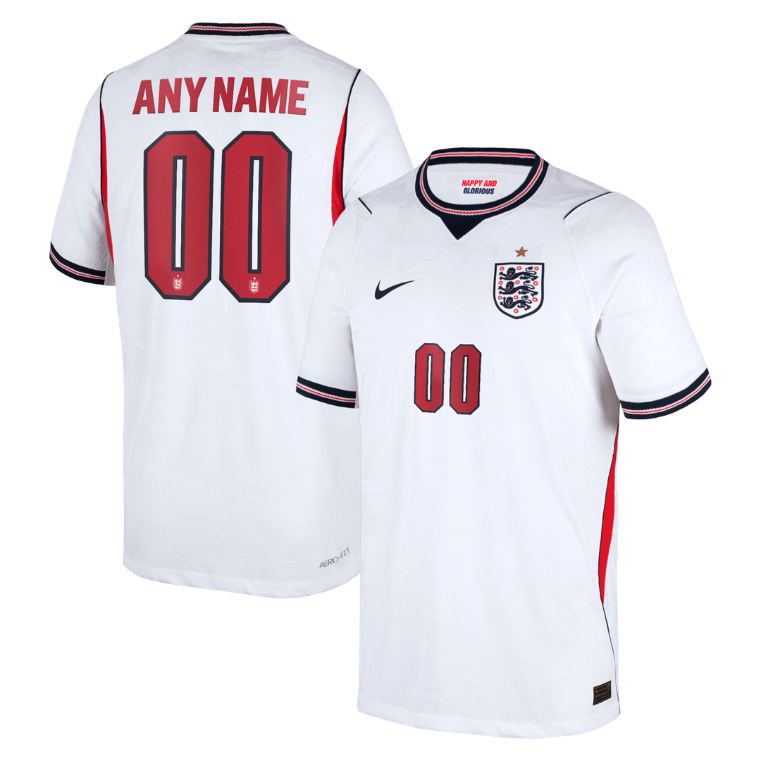England National Team Nike Youth 2026 Away Match Authentic Custom Jersey - Red