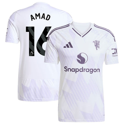 Amad Diallo Manchester United adidas 2025/26 Away Replica Player Jersey - White