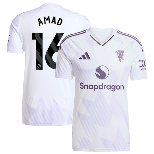 Amad Diallo Manchester United adidas 2025/26 Away Replica Player Jersey - White