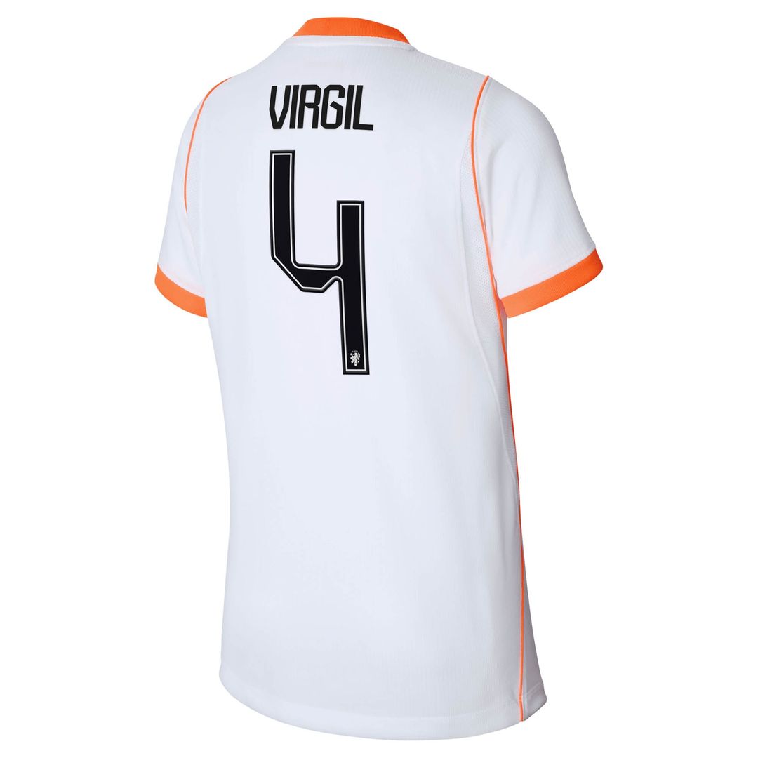 Virgil van Dijk Netherlands National Team Nike Youth 2026 Away Stadium Replica Jersey - White