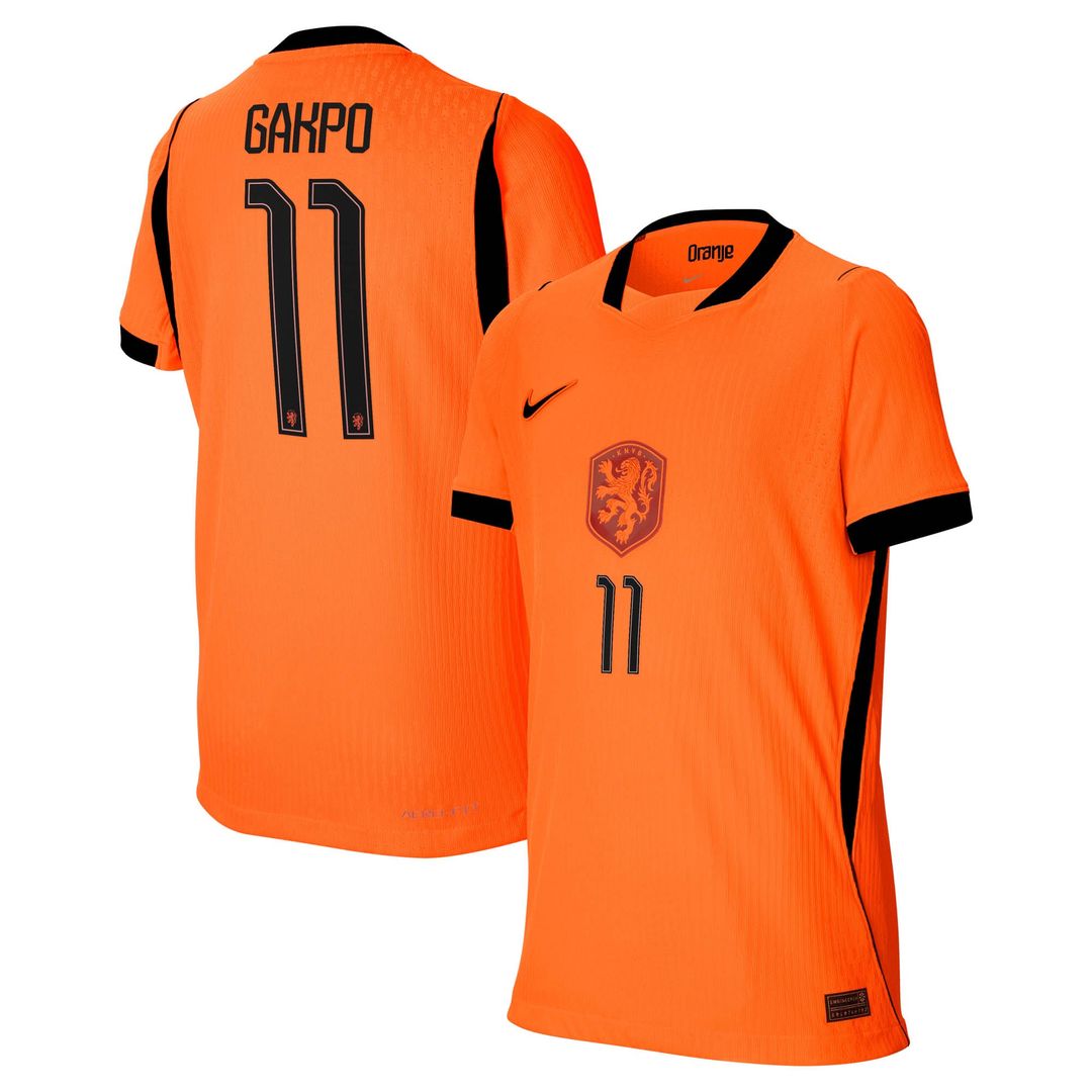 Cody Gakpo Netherlands National Team Nike Youth 2026 Home Match Authentic Jersey - Orange
