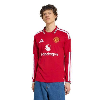 Manchester United adidas 2026/27 Home Replica Long Sleeve Jersey - Red