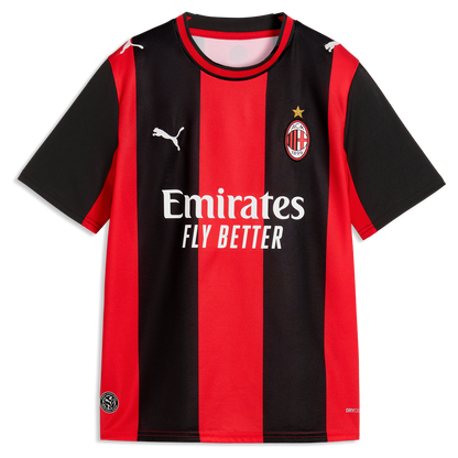 Christian Pulisic AC Milan Puma Youth 2026/27 Home Replica Jersey - Black/Red