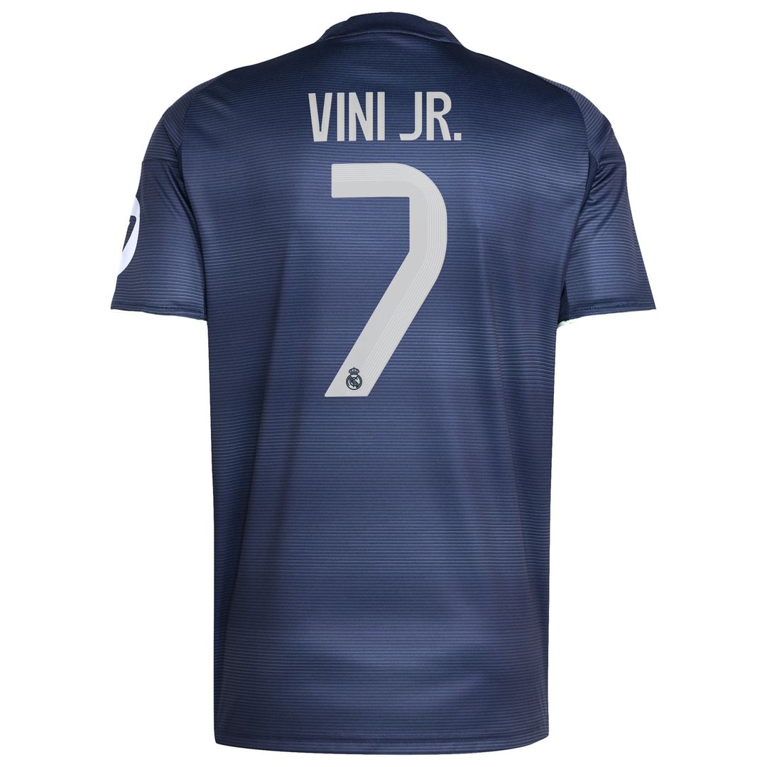 Vini Jr. Real Madrid adidas 2025/26 Away Replica Player Jersey - Blue