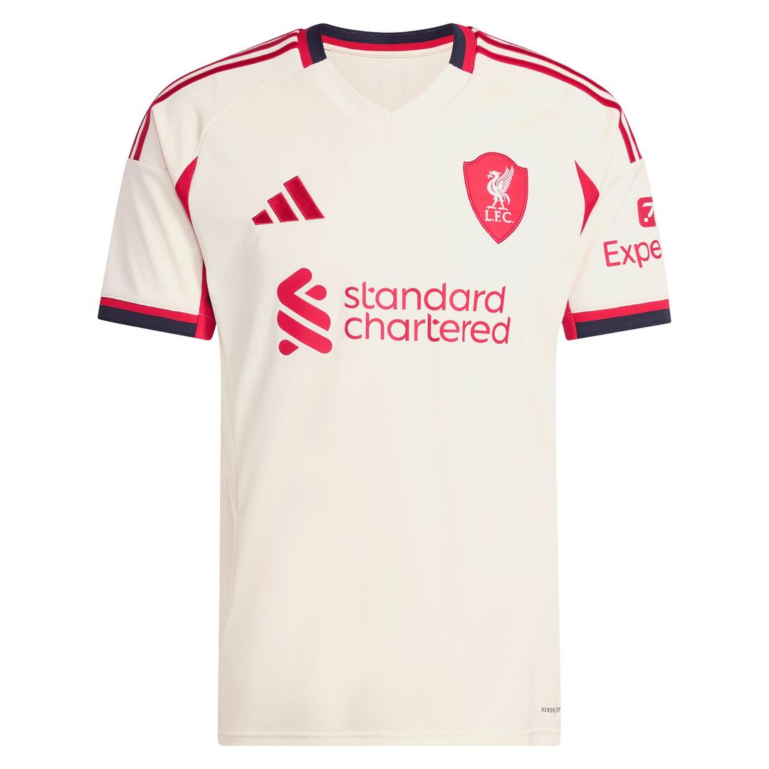 Liverpool adidas 2025/26 Away Replica Jersey - White