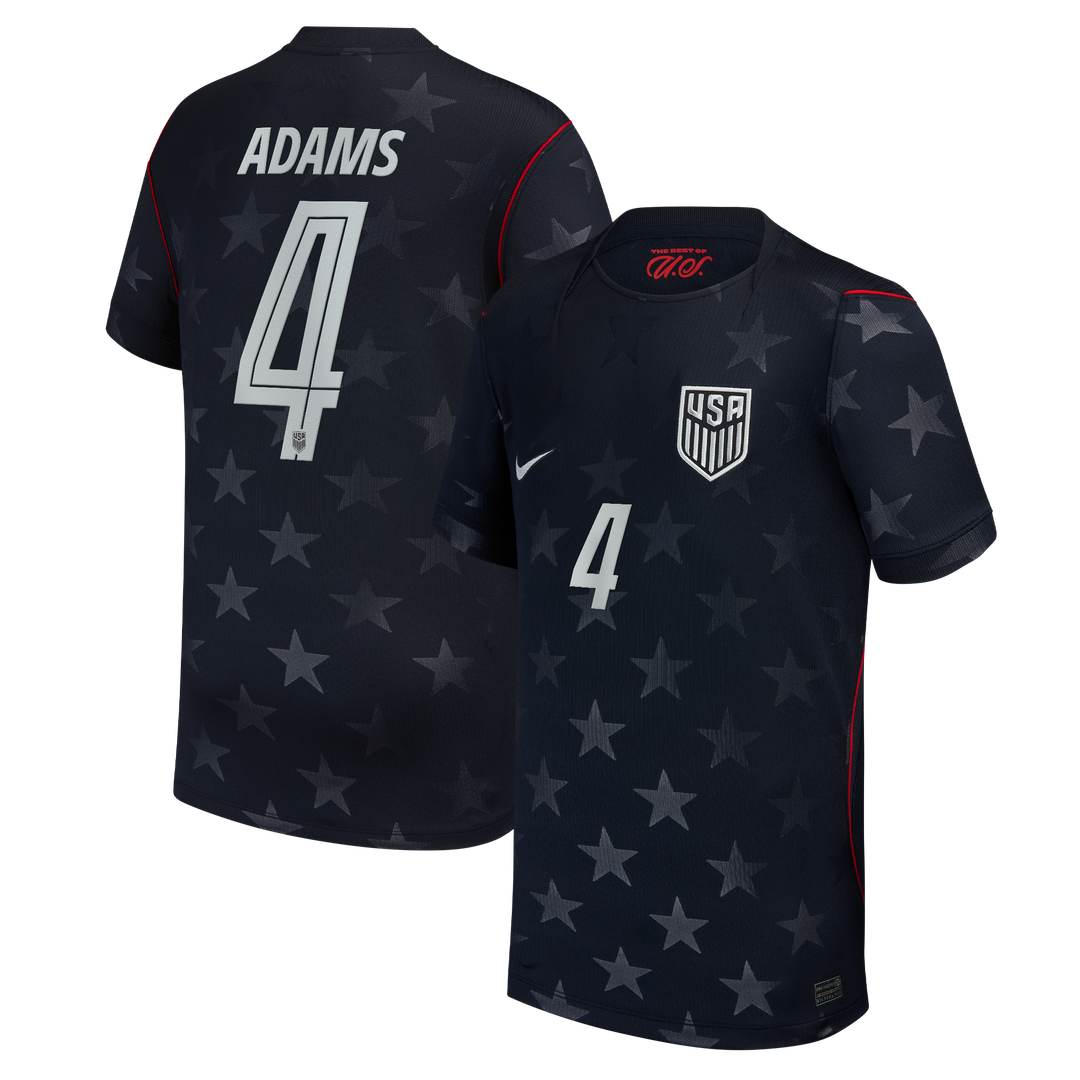 Tyler Adams USMNT Nike Youth 2026 Away Stadium Replica Jersey - Blue