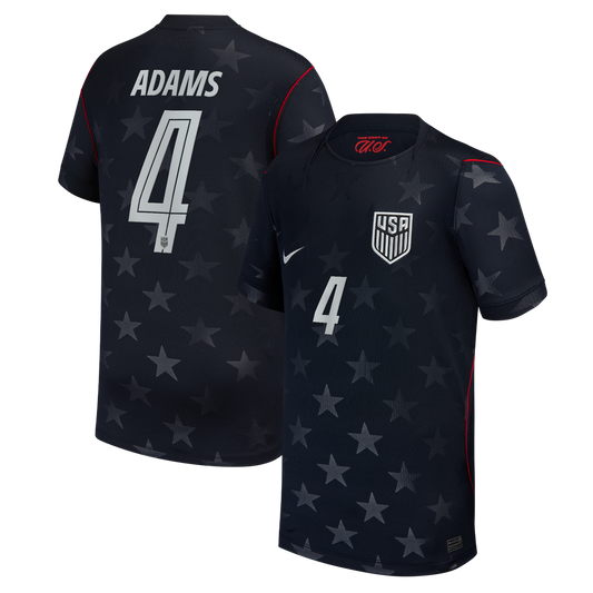 Tyler Adams USMNT Nike Youth 2026 Away Stadium Replica Jersey - Blue