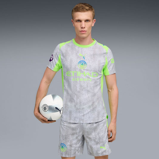 Manchester City Puma 2025/26 Third Authentic Jersey - Green/Neon Green