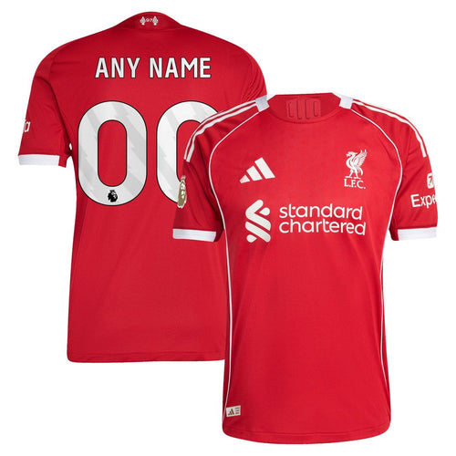 Liverpool adidas  2025/26 Home Custom Authentic Jersey - Red