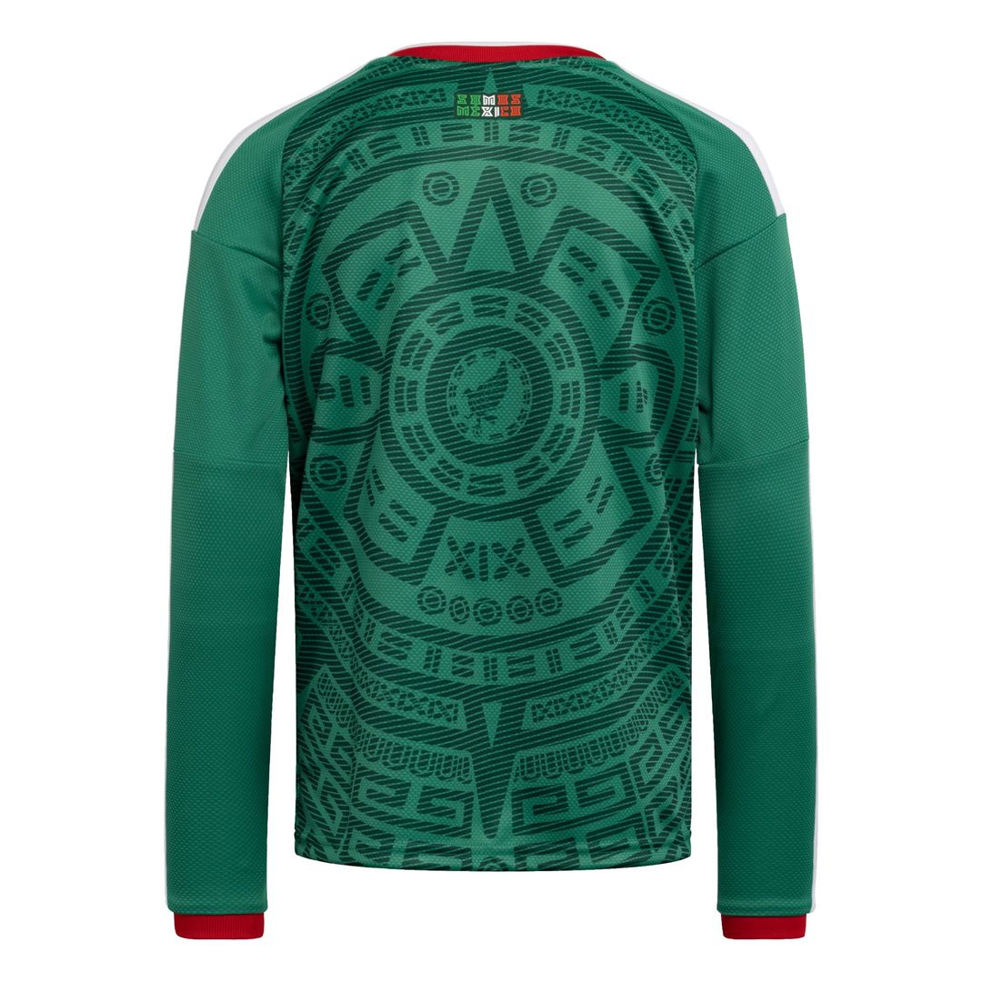 Mexico National Team adidas Youth 2026 Home Replica Long Sleeve Jersey - Green