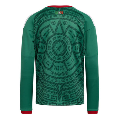 Mexico National Team adidas Youth 2026 Home Replica Long Sleeve Jersey - Green