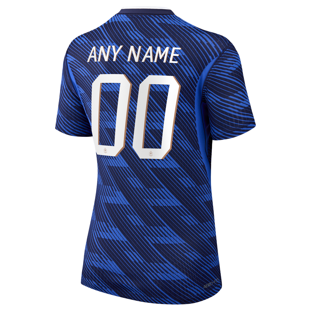 France National Team Nike Women's 2026 Home Match Authentic Custom Jersey - Blue