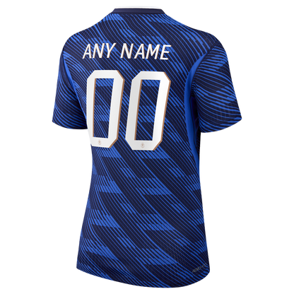 France National Team Nike Women's 2026 Home Match Authentic Custom Jersey - Blue
