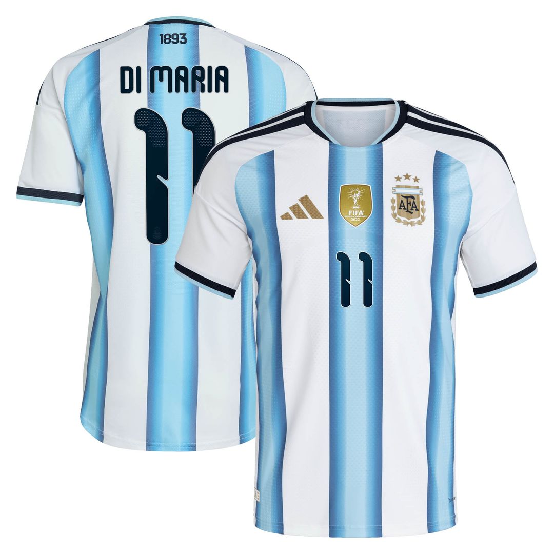 Angel Di Maria Argentina National Team adidas 2026 Home Authentic Jersey - White