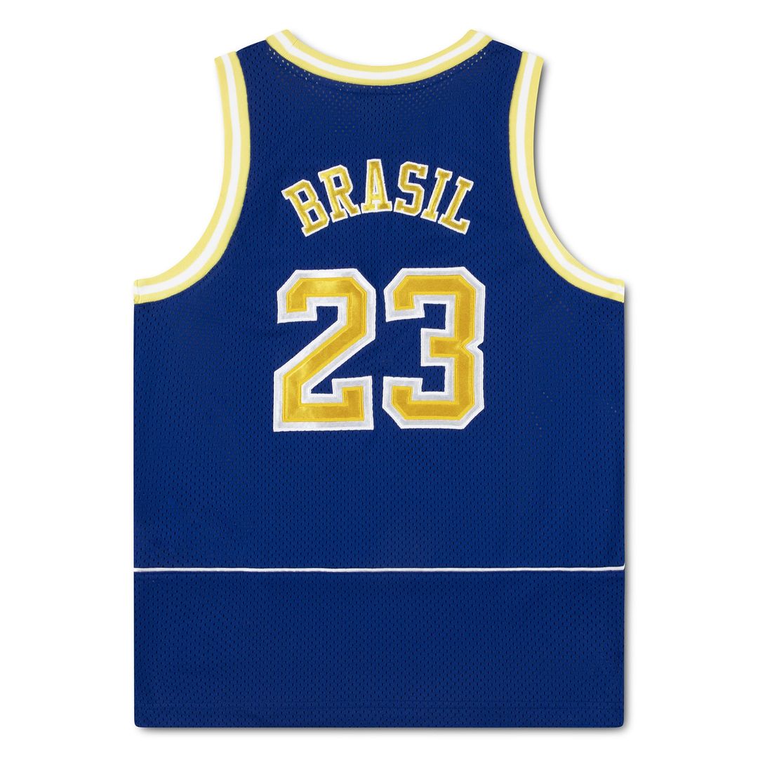 Brazil National Team Jordan Brand Youth Mesh Basketball Fashion Jersey - Yellow