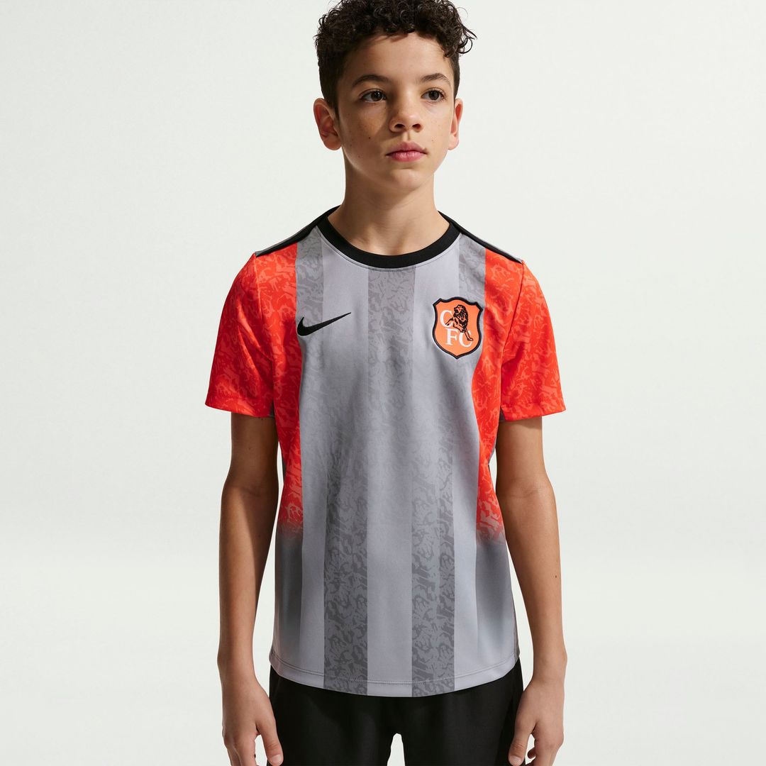 Chelsea Nike Youth 2025/26 Academy Pro Pre-Match Top - Gray