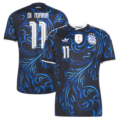 Angel Di Maria Argentina National Team adidas 2026 Away Replica Jersey - Black