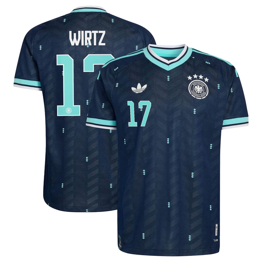Florian Wirtz Germany National Team adidas 2026 Away On-Field Authentic Jersey - Navy