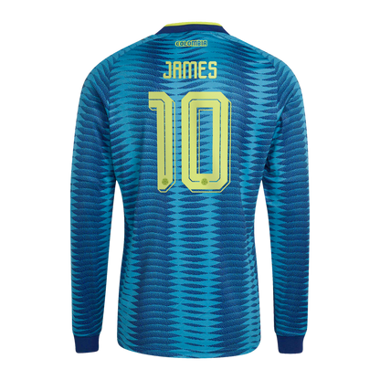 James Rodríguez Colombia National Team adidas 2026 Away Replica Long Sleeve Jersey - Turquoise