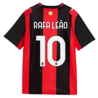 Rafael Leão AC Milan Puma Youth 2026/27 Home Replica Jersey - Black/Red
