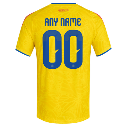 Colombia National Team adidas 2026 Home On-Field Authentic Custom Jersey - Yellow