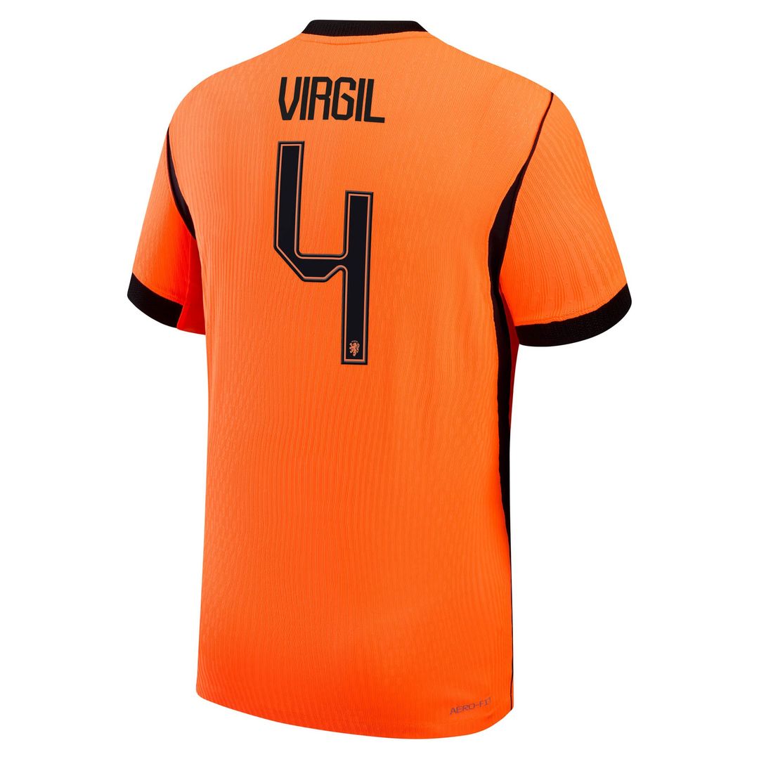 Virgil van Dijk Netherlands National Team Nike 2026 Home Match Authentic Jersey - Orange