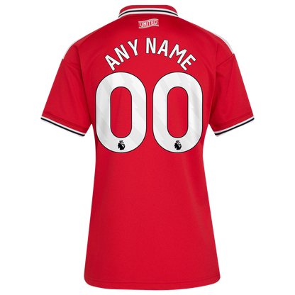 Manchester United adidas Women's 2026/27 Home Replica Custom Jersey - Red