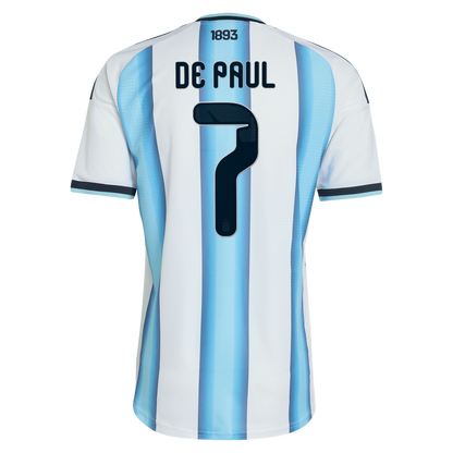 Rodrigo De Paul Argentina National Team adidas 2026 Away On-Field Authentic Jersey - Black