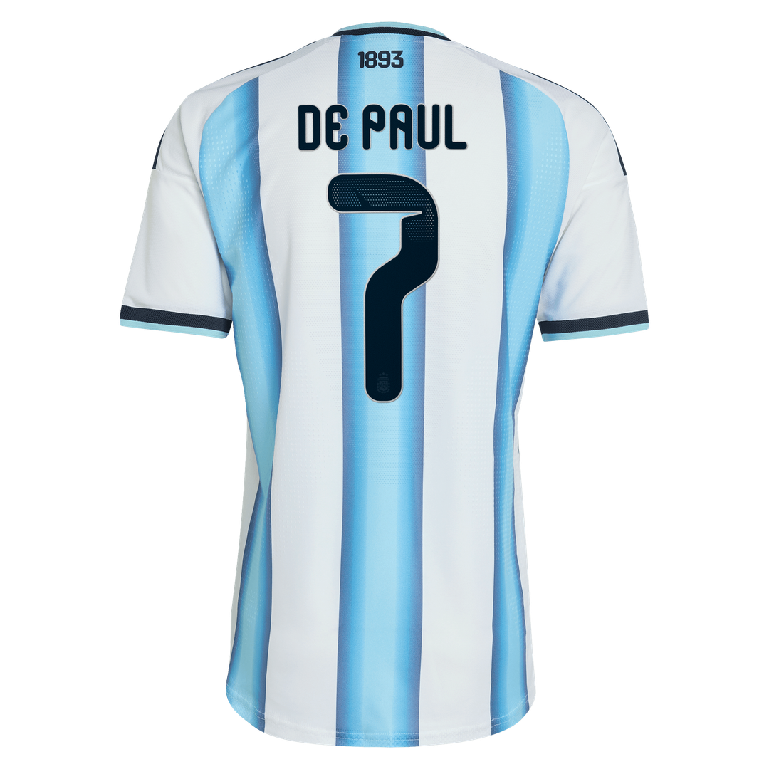Rodrigo De Paul Argentina National Team adidas 2026 Home Authentic Jersey - White