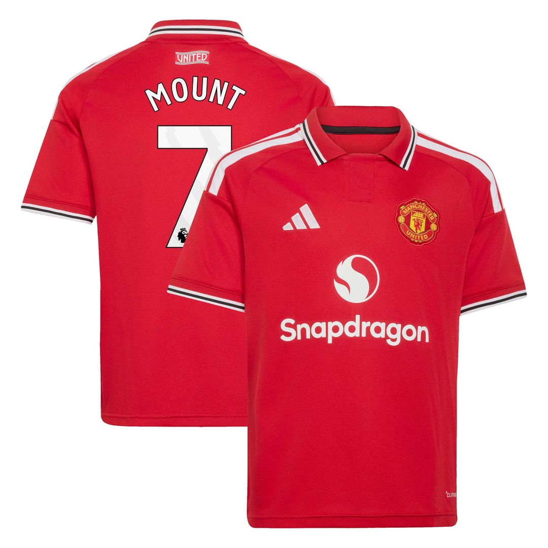 Mason Mount Manchester United adidas Youth 2026/27 Home Replica Jersey - Red