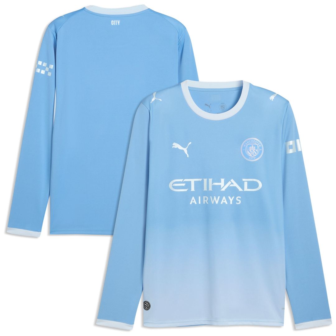 Manchester City Puma 2026/27 Home Replica Long Sleeve Jersey - Light Blue