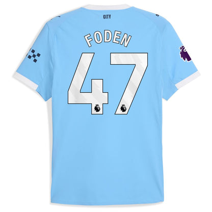 Phil Foden Manchester City Puma 2025/26 Home Authentic Player Jersey - Sky Blue