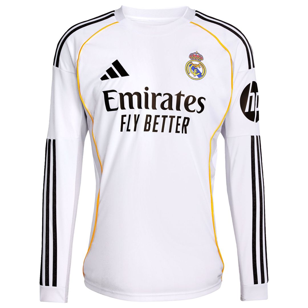 Kylian Mbappé Real Madrid adidas 2025/26 Home Replica Player Jersey - White