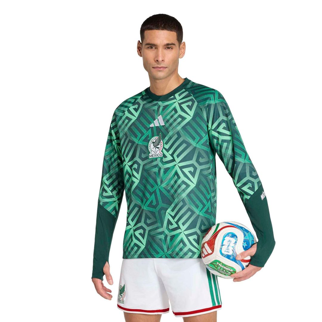 Mexico National Team adidas 2026 Long Sleeve Pre-Match Top - Green