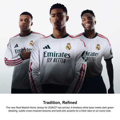 Real Madrid adidas 2026/27 Home On-Field Authentic Patch Jersey - White