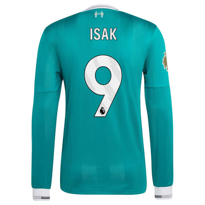 Alexander Isak Liverpool adidas 2025/26 Third Authentic Long Sleeve Player Jersey - Green