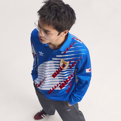 Japan National Team adidas 1993 Bringback Replica Long Sleeve Jersey - Blue/White