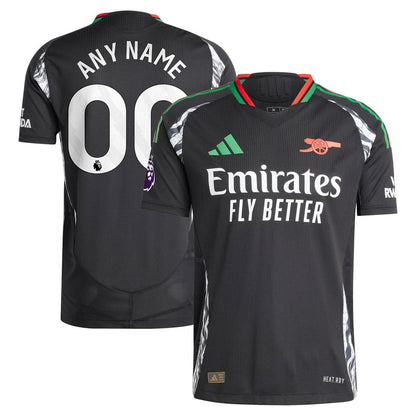 Arsenal adidas 2024/25 Away Authentic Custom Jersey - Black
